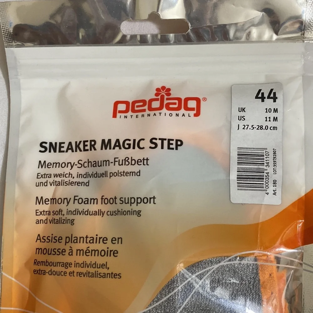 PEDAG Sneaker Magic Step with Memory Foam Shoe Inserts Size 44 or 11M
